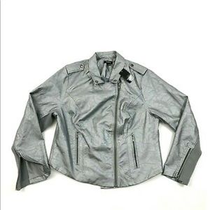 Silver Motorcycle style jacket